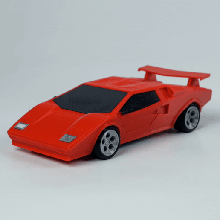 Lamborghini contador jogos clássico totalmente imprimível modelo kit soarpix soarpix3d brinquedo brinquedos veículos escala 3d print model - Mito3D