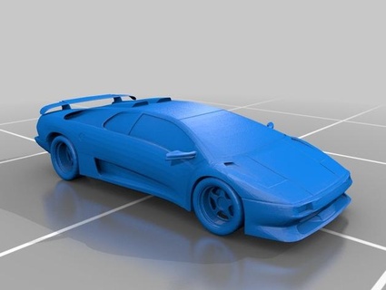 Lamborghini diablo sv jogos carros afinação detalhe só 3d print model - Mito3D