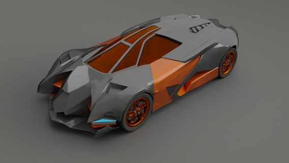 Lamborghini egoistisch Wagen 3d print model - Mito3D