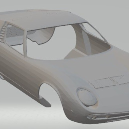 lamborghini miura druckbare Körper Auto Spiel bedruckbar ist slot scalextric tamiya rc miniz 3D print model - Mito3D
