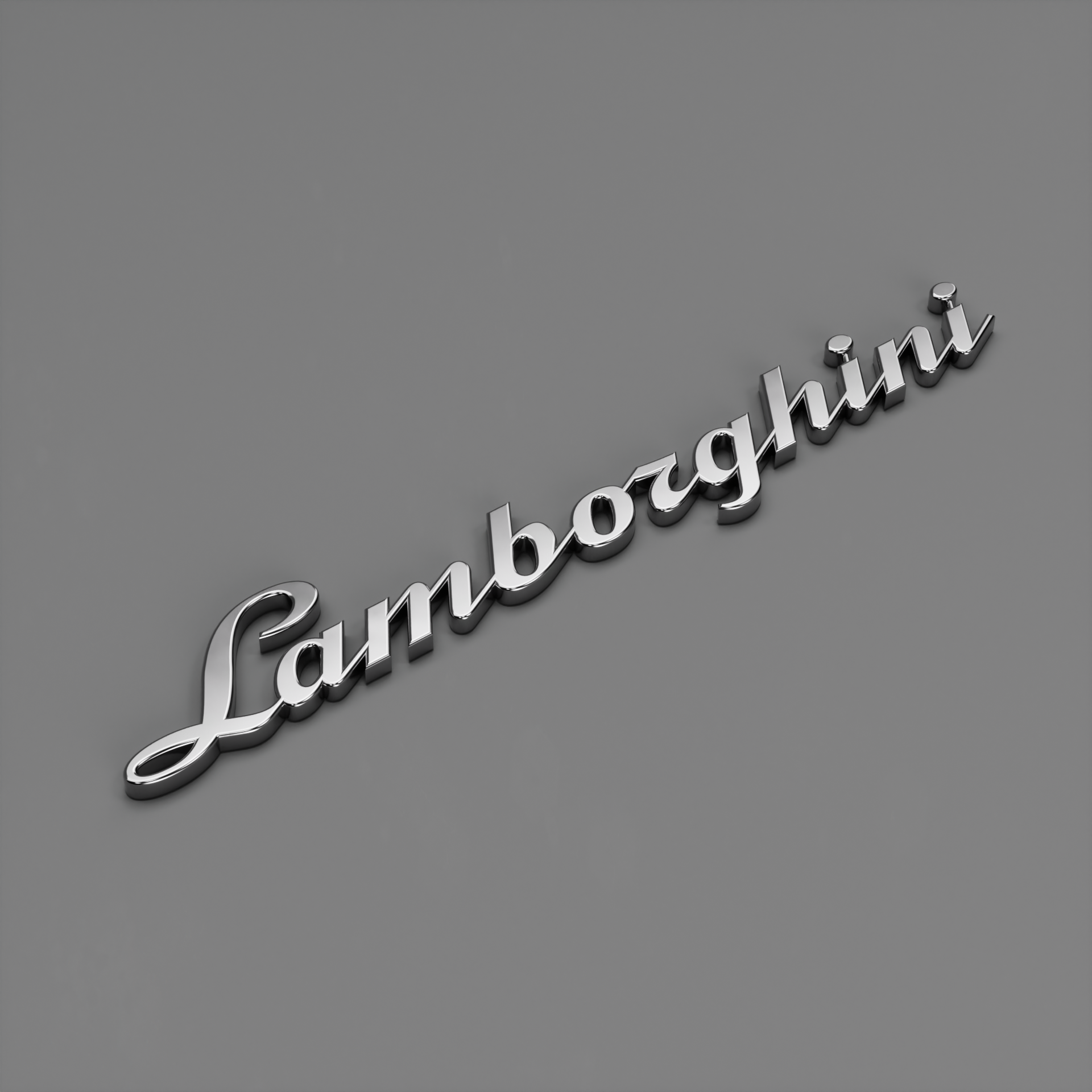 Lamborghini original retaguarda distintivo logotipo letras 3D print model - Mito3D