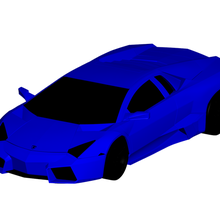 Lamborghini Reventon 3d print model - Mito3D