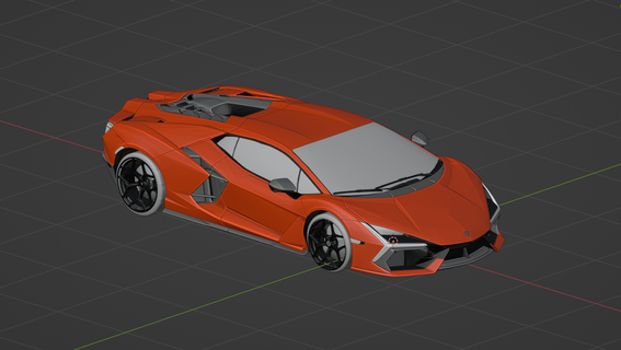 Lamborghini brouillé 3d print model - Mito3D
