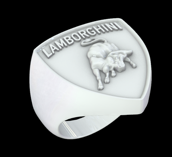 lamborghini ring logo style luxury high-performance sports cars excellence automotive enthusiasts 3d print model - Mito3D