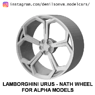 Lamborghini urus nath roue alpha modèles 1 24 échelle sport Douane 3d print model - Mito3D