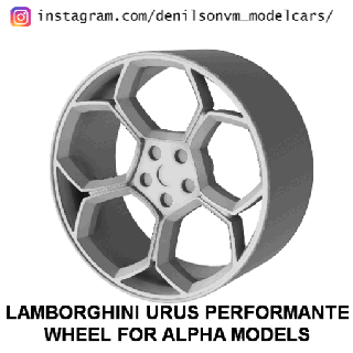 Lamborghini urus performans tekerlek alfa modeller 1 24 ölçek çeşitli özel 3d print model - Mito3D