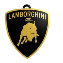 Lamborghini chaveiro arquitetura lomborgini logotipo 3d impresso carro presente Ideias idéia presentes impressão 3d print model - Mito3D