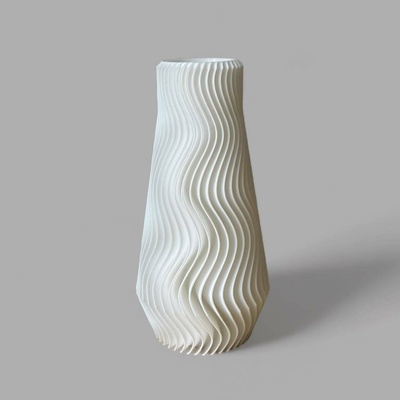 lamelle ondulé vase conception original minimalisme modèle 3d print model - Mito3D