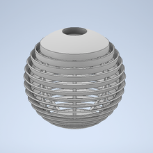 lamellar lamp cover 3d print model - Mito3D