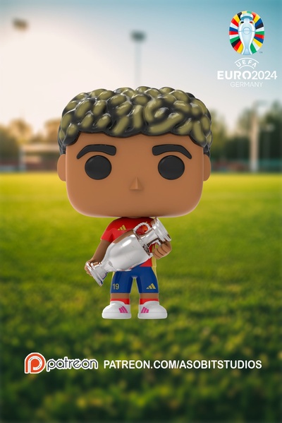 lamine yamal euro 2024 champion funko pop pose printing spain 3d print model - Mito3D