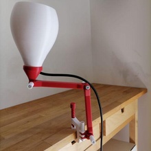 Lampe Gadget Schreibtisch Licht e27 Birne LED m5 falten 3d print model - Mito3D