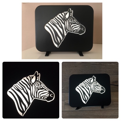 lamp - zebra home light lights 3d print model - Mito3D