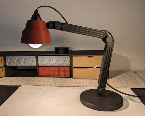 lamba 02 sıra e27 masa okuma aydınlatma ışık iş atölye 3d print model - Mito3D