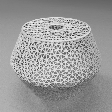 lampada 1 voronoi comodino arte Camera letto sculp scultura design designare luce parametrico 3d print model - Mito3D