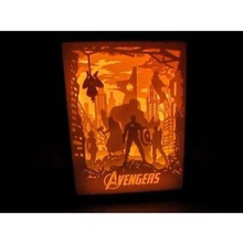 lampe avengers art la lumiere de boîte ligthbox losvengadores 3d print model - Mito3D
