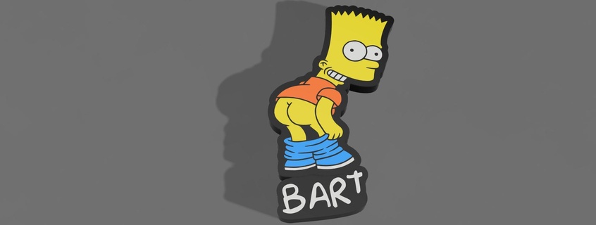 Lampe Bart Simpson 3d print model - Mito3D