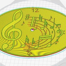 lámpara reloj música tema 3d print model - Mito3D