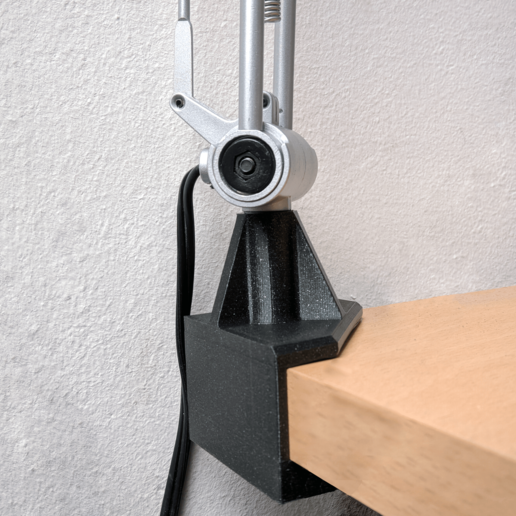 lamp corner mounting desk bracket 3D print model - Mito3D
