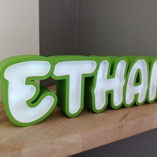 lamp ethan first name 3d print model - Mito3D