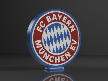 Lamba fc Bayern Nchen ev v2 munchen Futbol balon top spor çerçeve ilk isim parlak ledler Maewenn aydınlatma işaret 3d print model - Mito3D