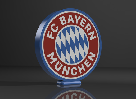 Lamba fc Bayern Nchen v2 ev Futbol balon top spor çerçeve ilk isim parlak ledler Maewenn aydınlatma işaret 3d print model - Mito3D