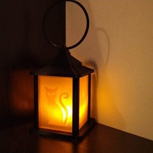 lamp halloween art other retro houseware printing 3d lantern flame design light candle 3d print model - Mito3D