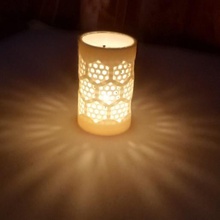 lamp hexagon candle decorative arts home light beautiful 3d print model - Mito3D