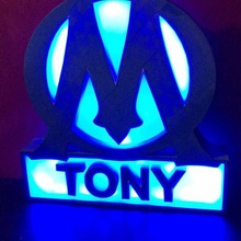 Lampe LED Loon anpassbar om olympique marseille 3d print model - Mito3D