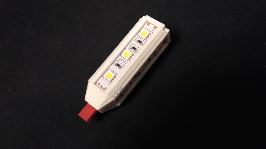 lámpara LED tira montar 4x jst connector soporte ligero diverso categorizar 3D print model - Mito3D