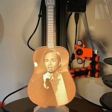 Lamba Lithophanie gitar kot jakarlar goldman Sanat lito 3d print model - Mito3D