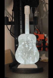 lampe lithophanie guitare baiser litho LED 3d print model - Mito3D