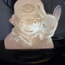 lampada litofania Pokemon Pikachu litografia pok lun 3d print model - Mito3D