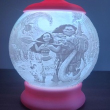 Lampe Lithophanie Vaiana Litho Licht 3d print model - Mito3D