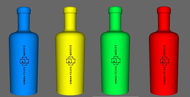 lampada litofania Vodka rammstein notte luce bottiglia 3d print model - Mito3D