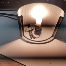 lâmpada litofania curvo a casa lithoania lithophane dobre diodo emissor de luz 3d print model - Mito3D