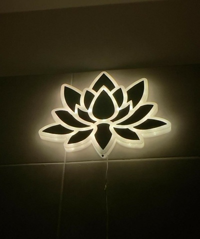 lamba lotus ışık dekor 3d print model - Mito3D