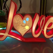lámpara amor litografía valentin LED 3d print model - Mito3D