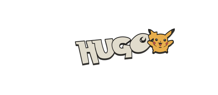 Lampe Name Hugo Pikachu Pokémon 3d print model - Mito3D