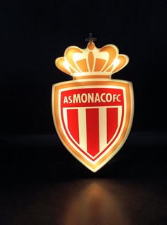 lamp nightlight monaco club soccer logo decoration room light 3d print model - Mito3D
