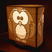 lamp owl home decor ikea led 3d print model - Mito3D