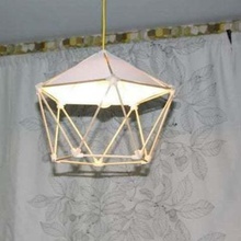 lamp pentagon shape home decor 3d print model - Mito3D