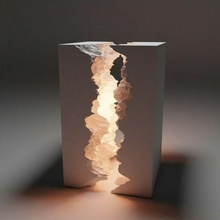 luminária escultura fratura deco decoração decorativo pedras blocos 3d print model - Mito3D