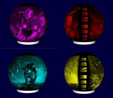 lampe sphère lithophanie fer homme 1 nuit lumière leds vengeurs 3d print model - Mito3D