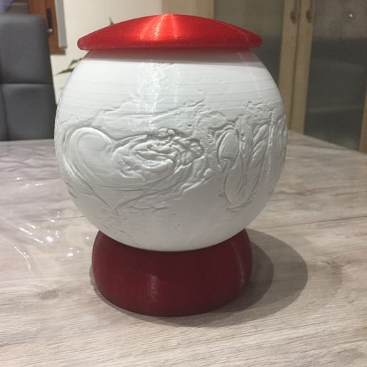 luminária esfera litofania amar 3D print model - Mito3D