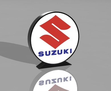 luminária Suzuki logotipo conduziu 3d print model - Mito3D