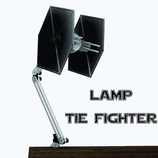 Lampe tie fighter - star wars home 3D print model - Mito3D