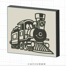 luminária trem locomotiva 3d print model - Mito3D