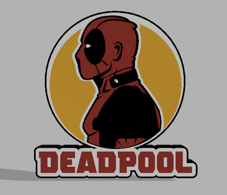 lampara deadpool home led luz de pared marvel 3d print model - Mito3D