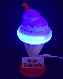 lampara helado lampara lámpara LED helado congelado 3d print model - Mito3D