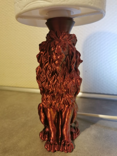 lampe decorative theme savane home lion jungle light decoration lamp 3d print model - Mito3D